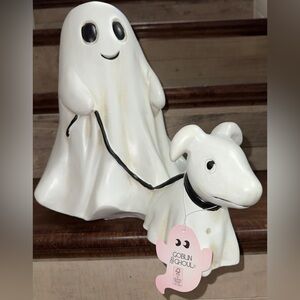 😘 Goblin And Ghoul Boy Ghost 👻 Walking Dog 🐕 Figurine Large Size 13” Tall - New